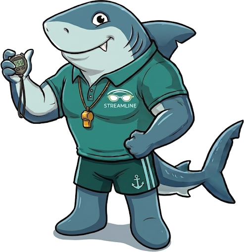 LANE FOUR coach shark mascot